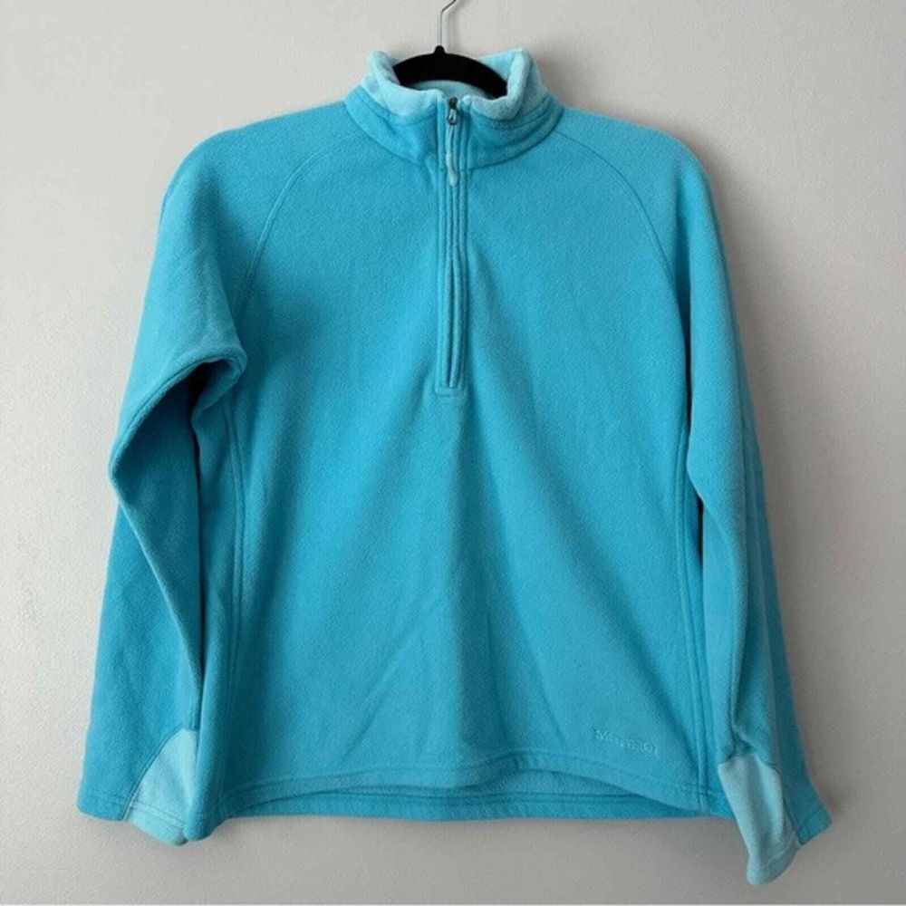 Marmot‎ Medium Light Blue Fleece Quarter Zip Pullover
